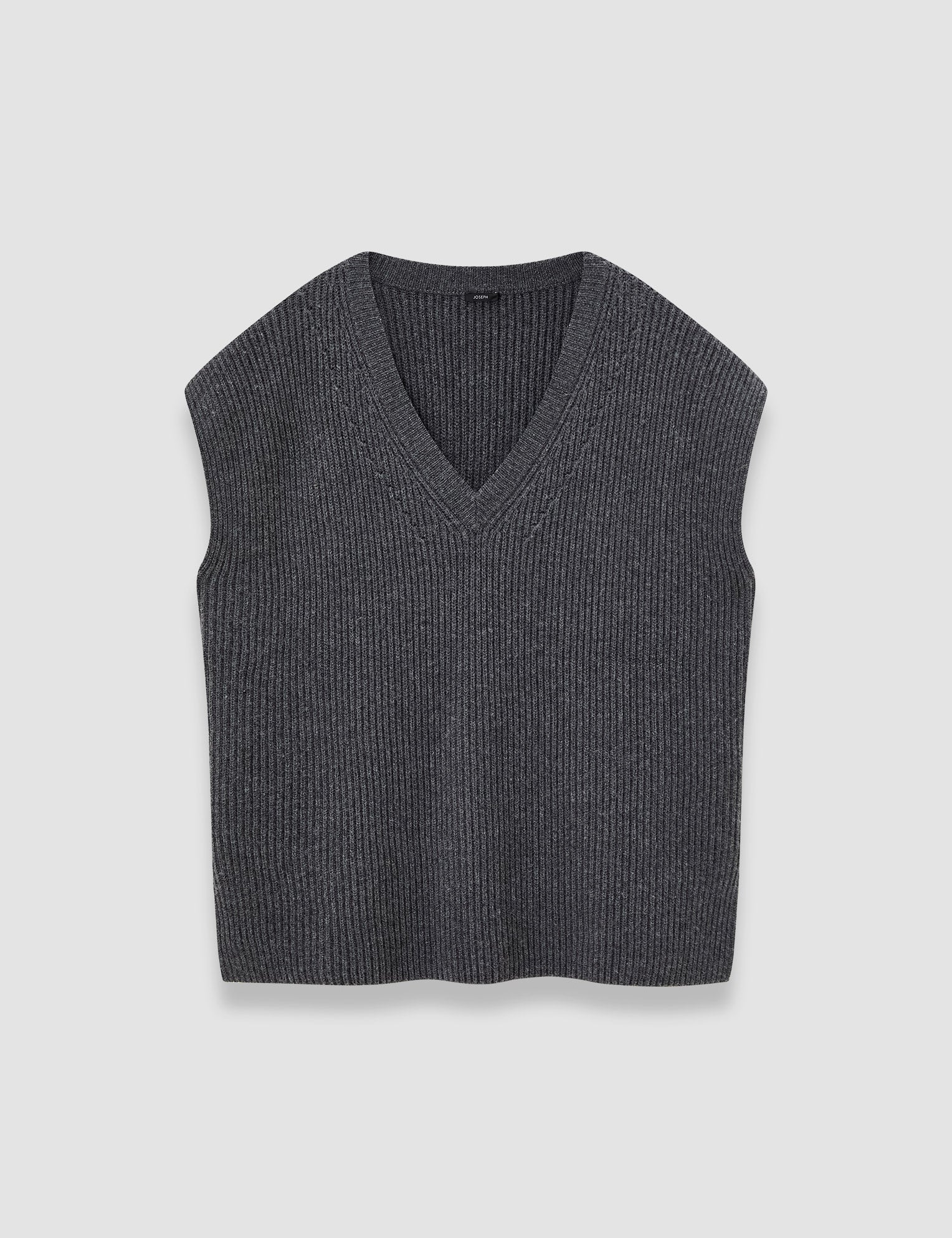 Grey Light Cardigan Stitch Vest - Joseph