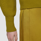 Green Light Cardigan Stitch Open Neck Jumper - Joseph