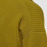 Green Light Cardigan Stitch Open Neck Jumper - Joseph