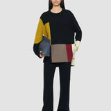 Grey Overlay Wool Jumper - Joseph
