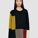 Grey Overlay Wool Jumper - Joseph