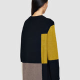Grey Overlay Wool Jumper - Joseph