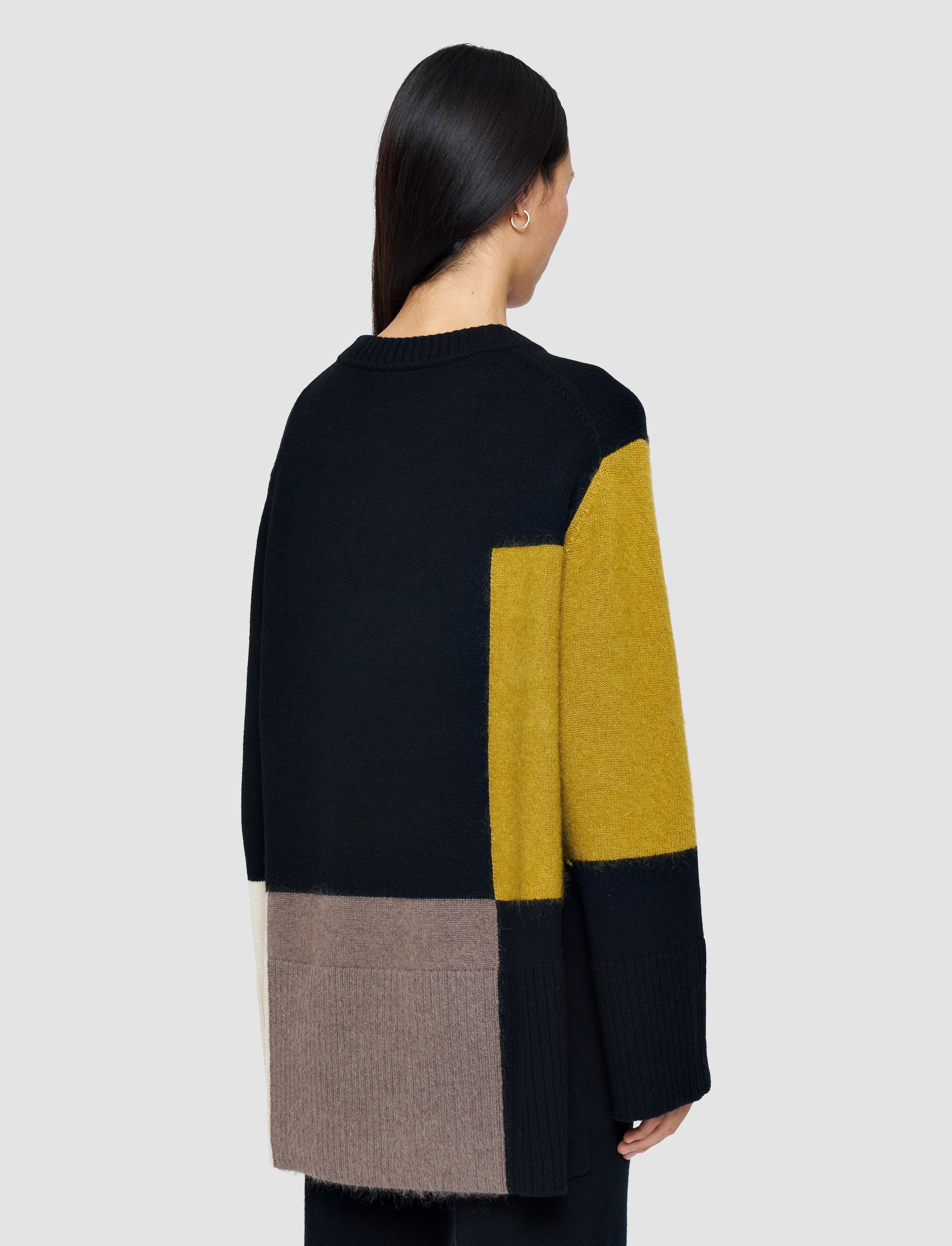 グレー-overlay-wool-ジャンパー-JOSEPH