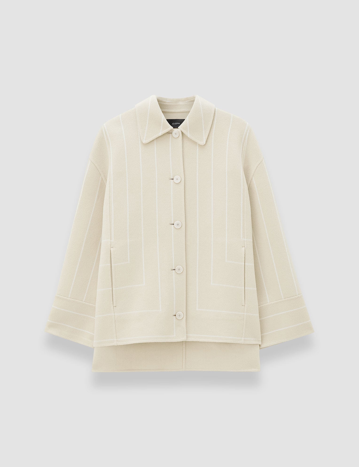 Beige Molitor Geometric Double Face Wool Coat - Joseph