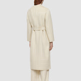 Beige Scheffer Geometric Double Face Wool Coat - Joseph