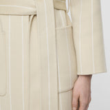 Beige Scheffer Geometric Double Face Wool Coat - Joseph