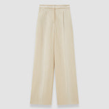 Beige Alanel Embroidered Stripes Trousers - Joseph