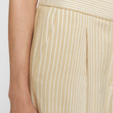 Beige Alanel Embroidered Stripes Trousers - Joseph