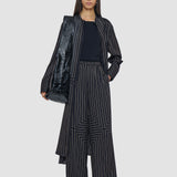 Black Hulin Geometric Print Silk Trousers - Joseph