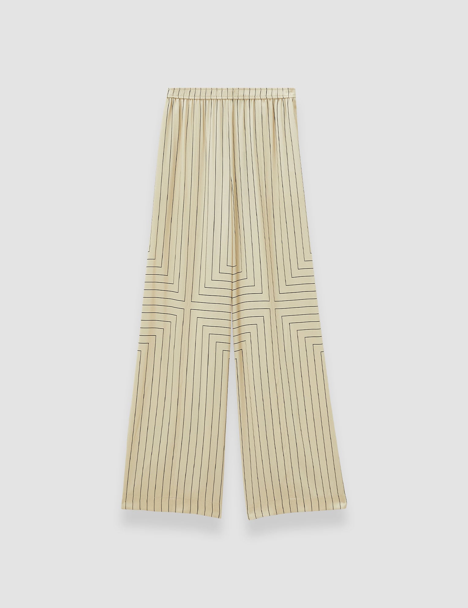 Beige Hulin Geometric Print Silk Trousers - Joseph