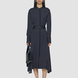 Black Orlana Geometric Print Silk Dress - Joseph