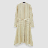 Beige Orlana Geometric Print Silk Dress - Joseph