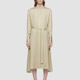 Beige Orlana Geometric Print Silk Dress - Joseph