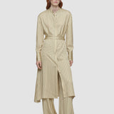 Beige Orlana Geometric Print Silk Dress - Joseph
