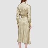 Beige Orlana Geometric Print Silk Dress - Joseph
