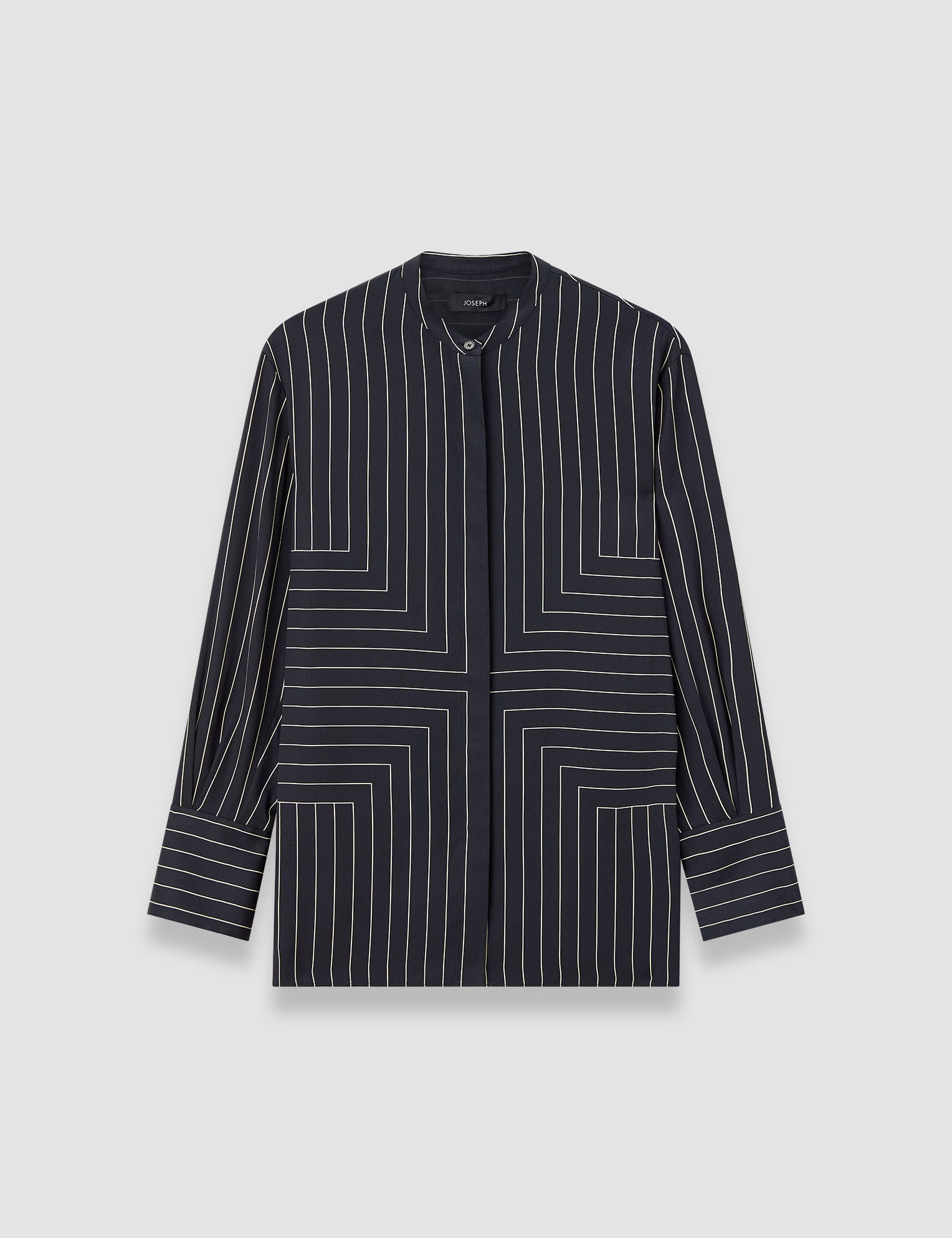 Black Athena Geometric Print Silk Blouse - Joseph