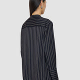 Black Athena Geometric Print Silk Blouse - Joseph