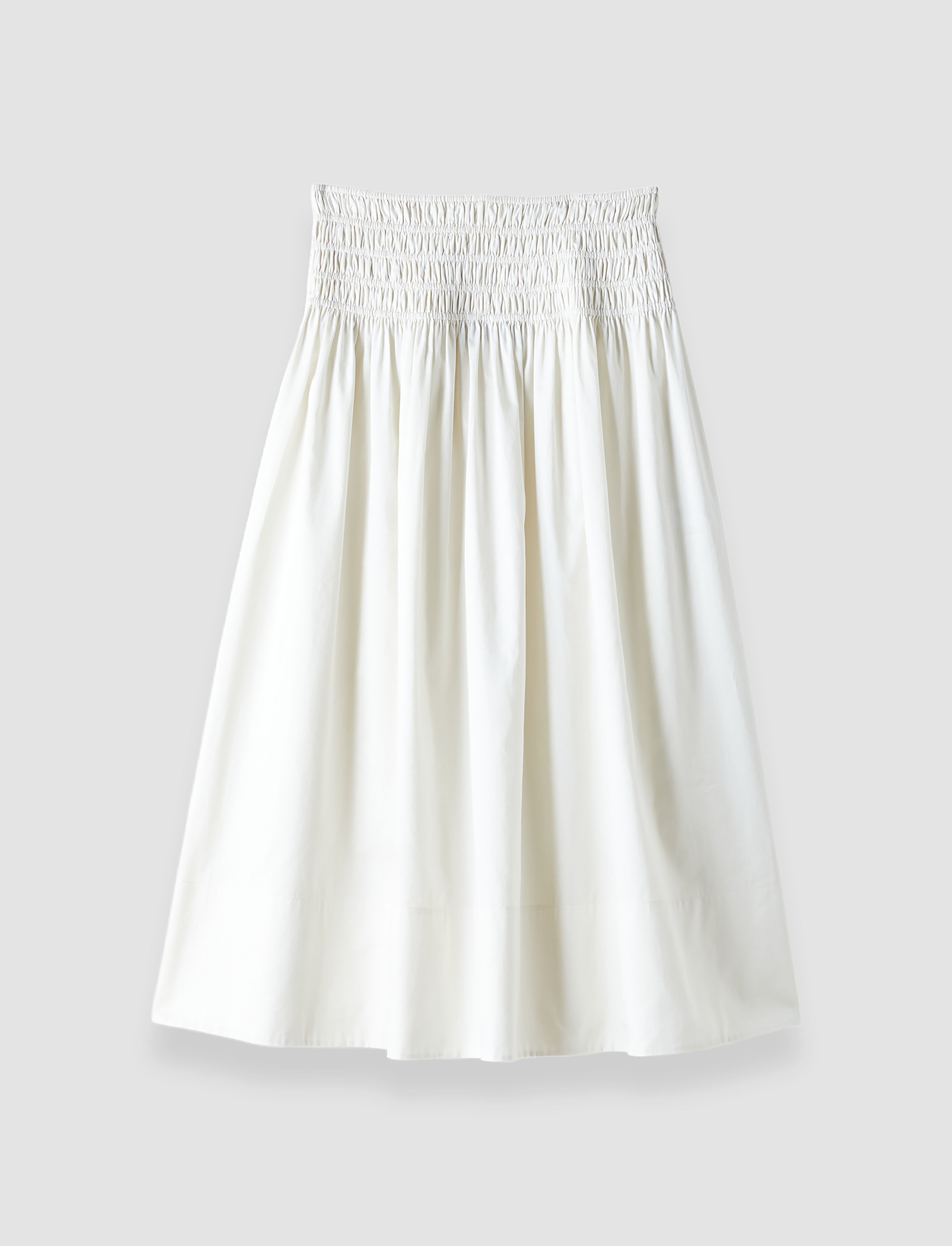 white-leonie-cotton-sateen-skirt-JOSEPH