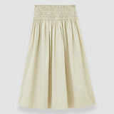 Beige Leonie Cotton Sateen Skirt - Joseph