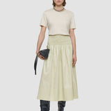 Beige Leonie Cotton Sateen Skirt - Joseph