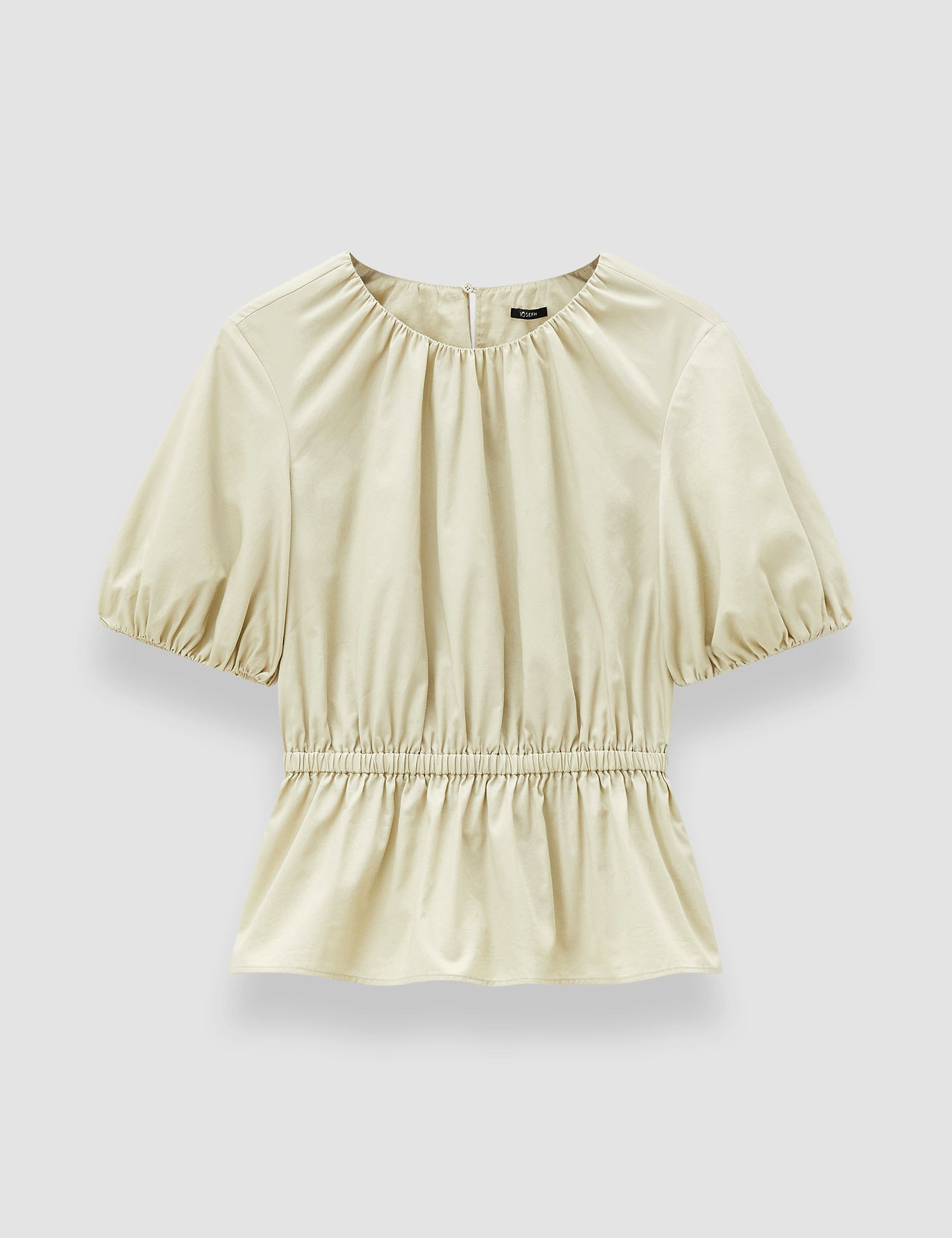 Beige Merlin Cotton Sateen Blouse - Joseph