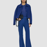 Blue Bi-Stretch Toile Tafira Trousers - Joseph