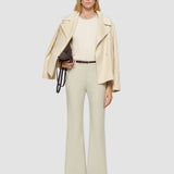 Beige Bi-Stretch Toile Tafira Trousers - Joseph