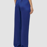 Blue Sahel Silk Satin Trousers - Joseph