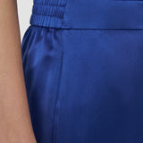 Blue Sahel Silk Satin Trousers - Joseph