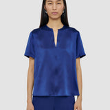 Blue Gala Silk Satin Blouse - Joseph