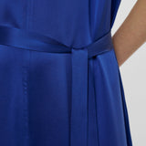 Blue Daviel Silk Satin Dress - Joseph