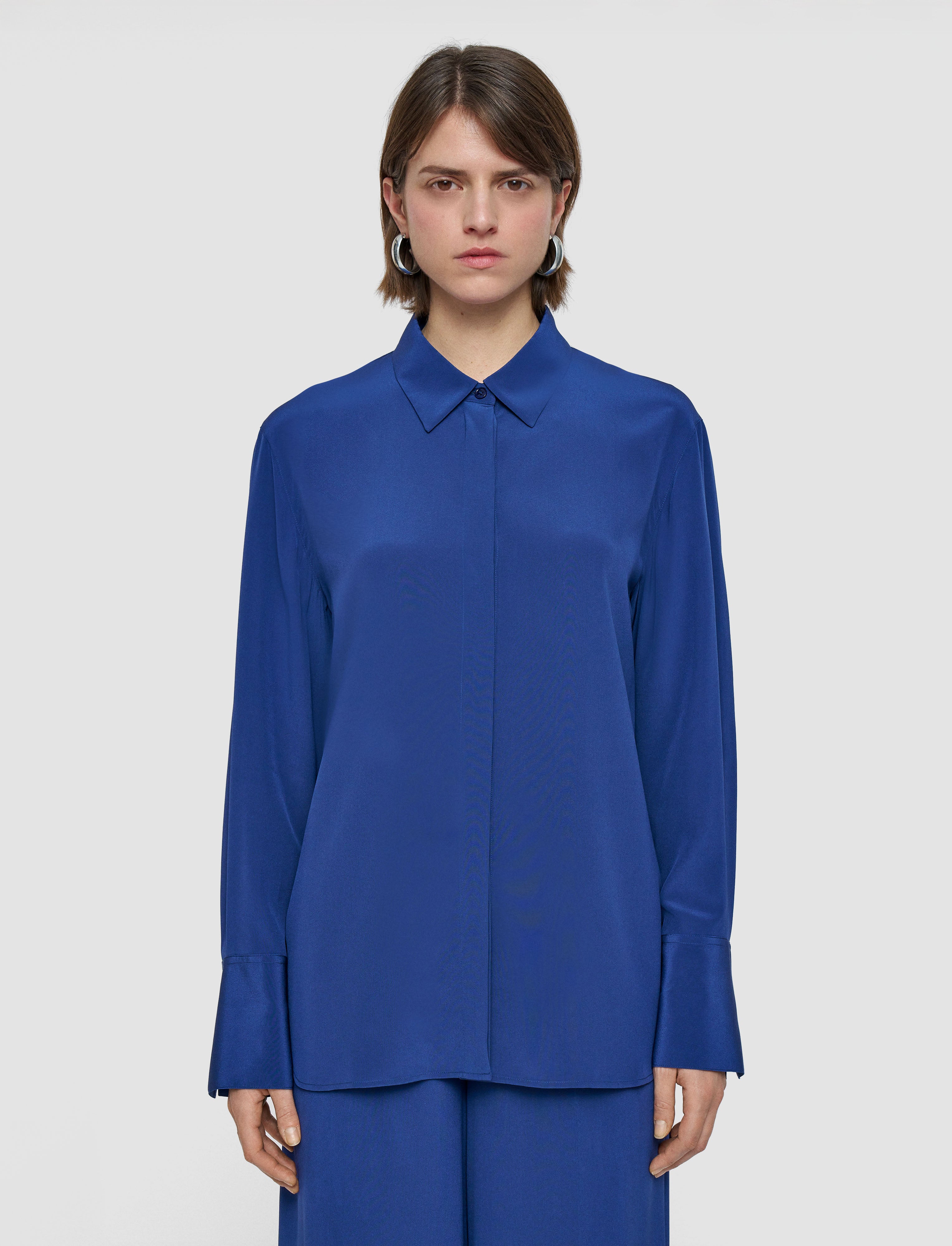 blue-bold-crepe-de-soie-silk-blouse-JOSEPH