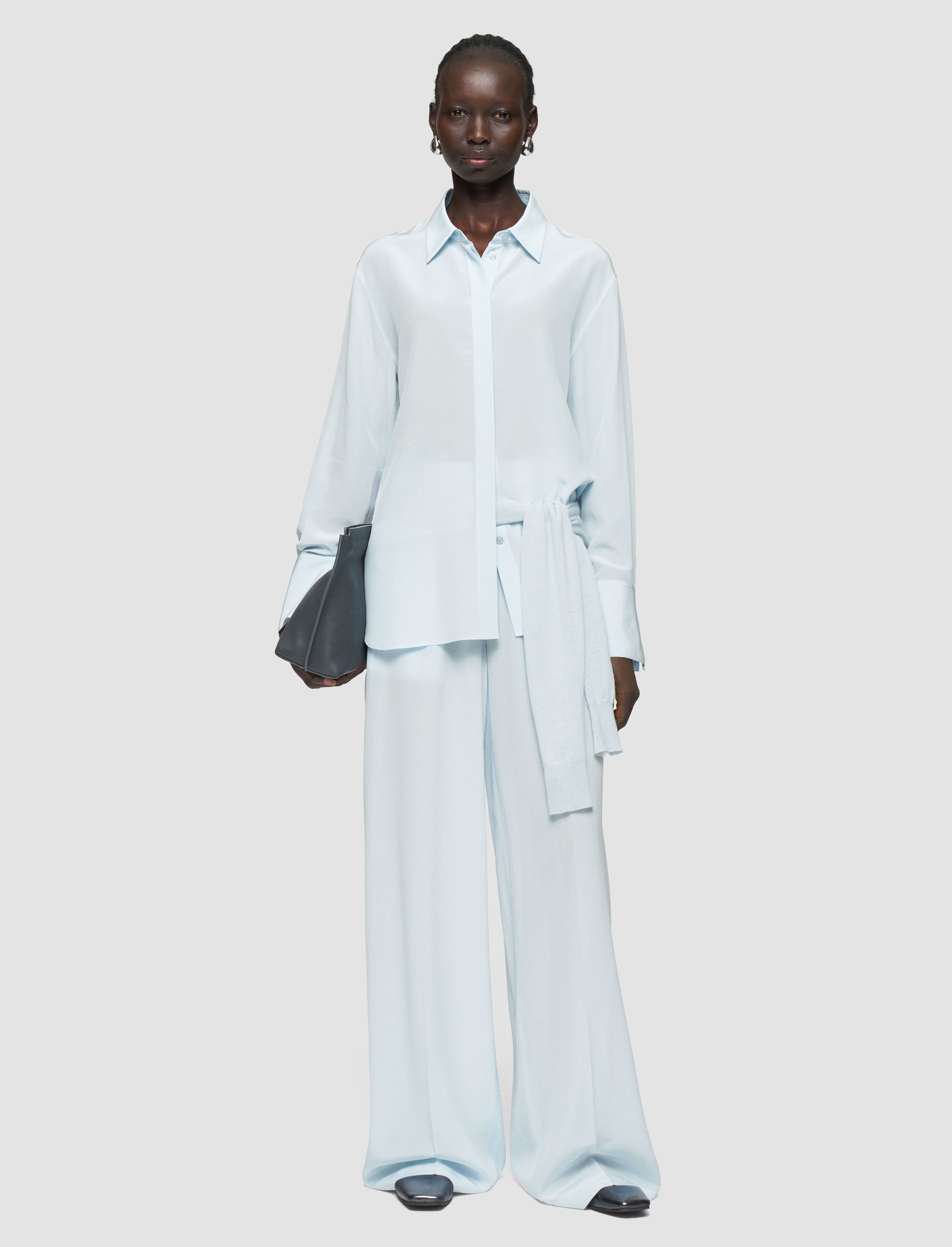 blue-bold-crepe-de-soie-silk-blouse-JOSEPH