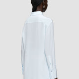 Blue Bold Crepe de Soie Silk Blouse - Joseph