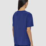 Blue Rubin Crepe de Soie Silk Blouse - Joseph