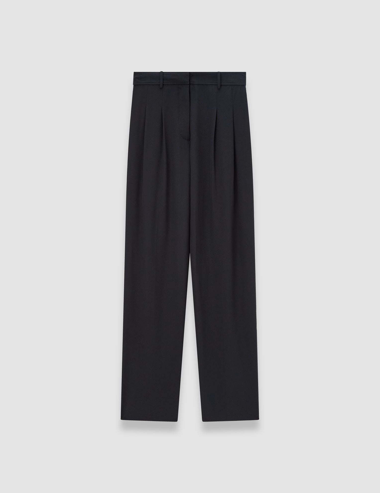 Black Tarn Crepe de Soie Silk Trousers - Joseph