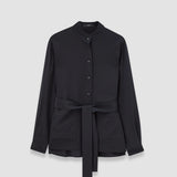 Black Lamy Crepe de Soie Silk Blouse - Joseph