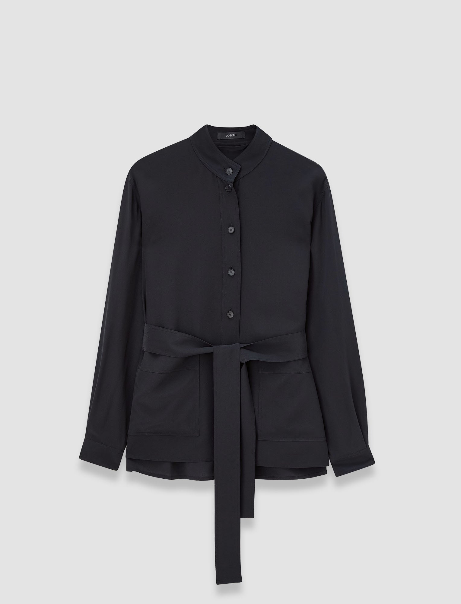 black-lamy-crepe-de-soie-silk-jacket-JOSEPH