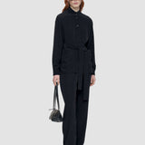 Black Lamy Crepe de Soie Silk Blouse - Joseph
