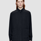 Black Lamy Crepe de Soie Silk Blouse - Joseph