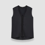 Black Louis Crepe de Soie Silk Blouse - Joseph