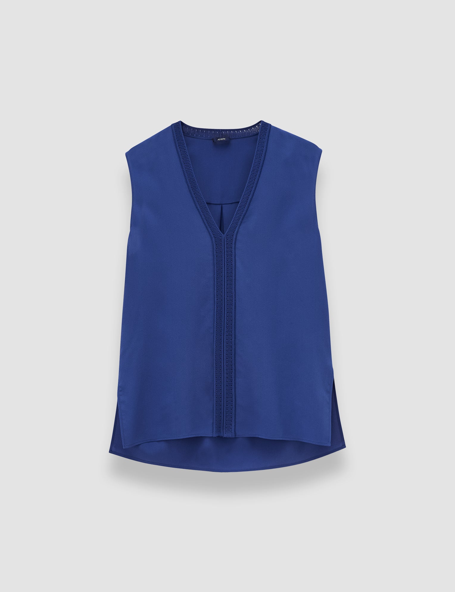 Blue Louis Crepe de Soie Silk Blouse - Joseph