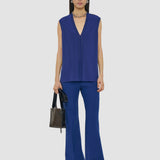 Blue Louis Crepe de Soie Silk Blouse - Joseph