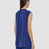 Blue Louis Crepe de Soie Silk Blouse - Joseph