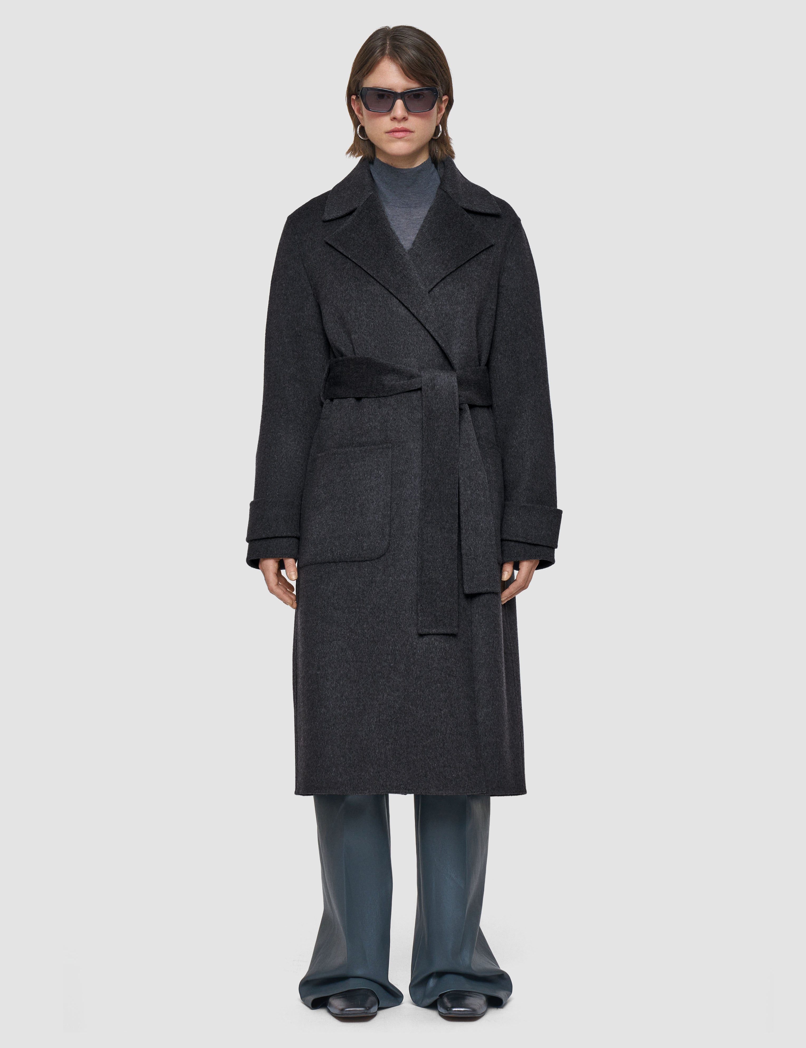 Grey Arline Double Face Cashmere Coat - Joseph