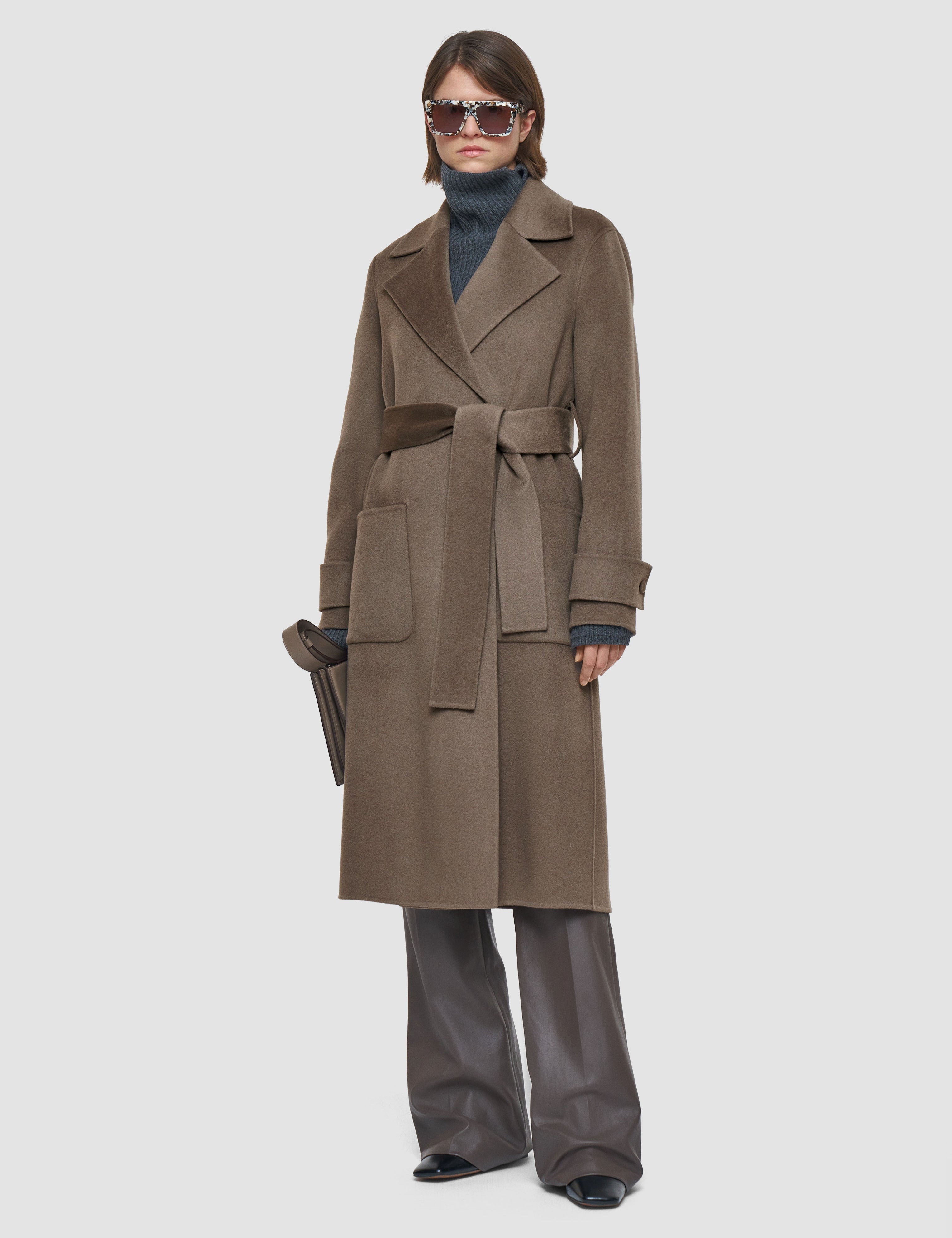 Brown Arline Double Face Cashmere Coat - Joseph