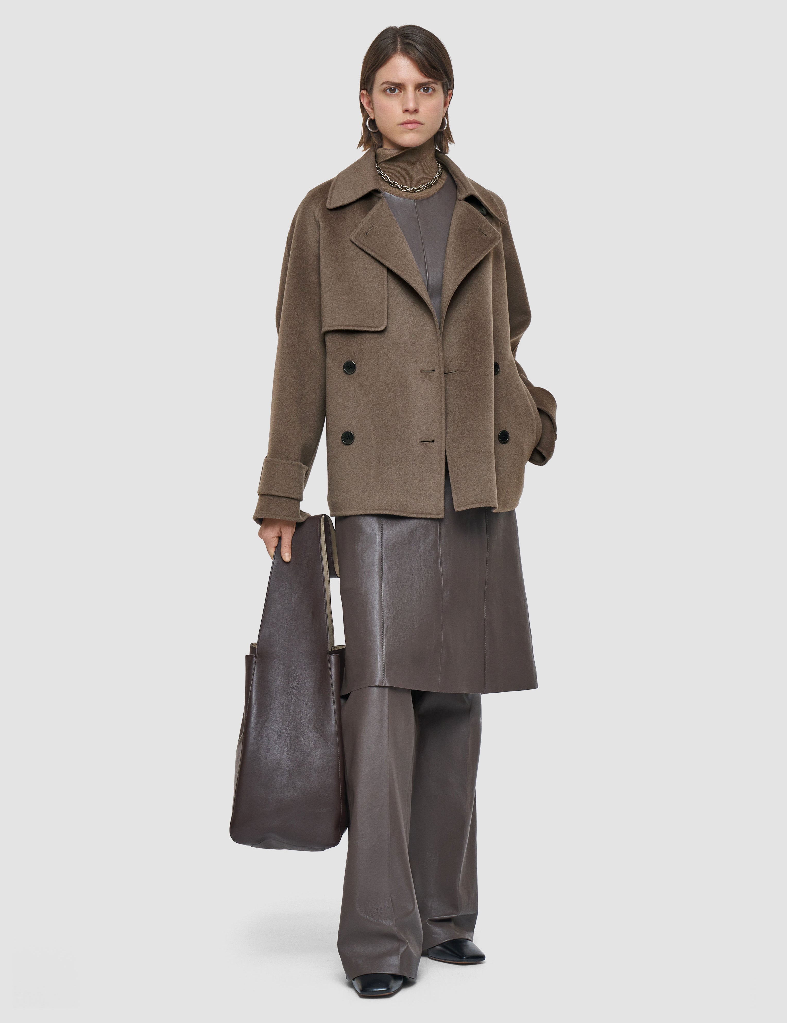 Brown Marne Double Face Cashmere Coat - Joseph