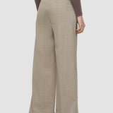 Beige Alana Melange Wool Trousers - Joseph