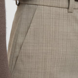 Beige Alana Melange Wool Trousers - Joseph