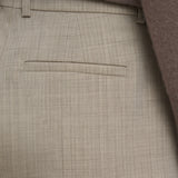 Beige Alana Melange Wool Trousers - Joseph